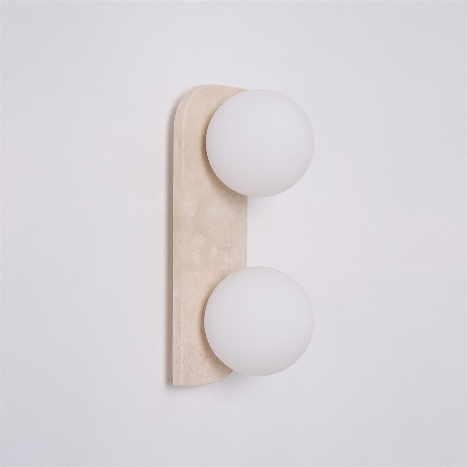 Moderne Wandlamp van Travertin