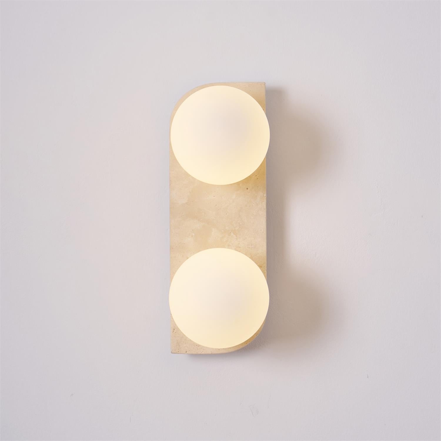 Moderne Wandlamp van Travertin