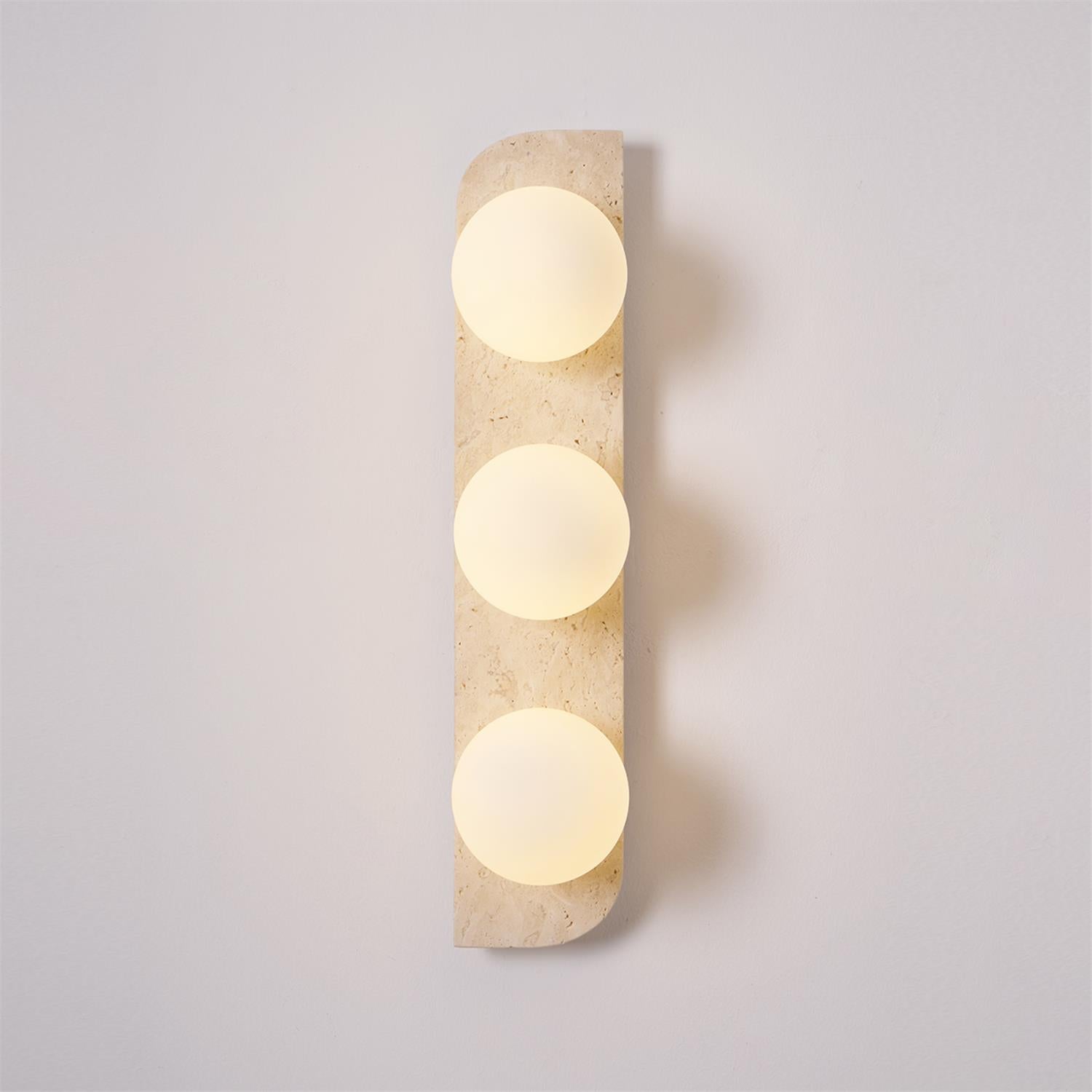 Moderne Wandlamp van Travertin