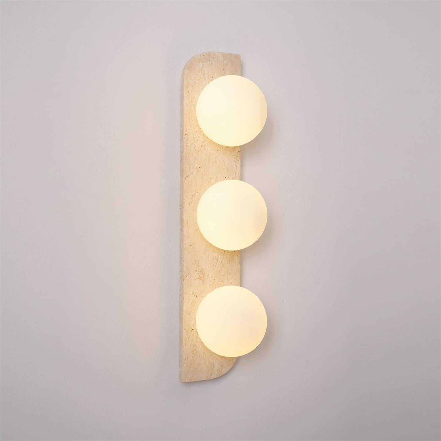 Moderne Wandlamp van Travertin
