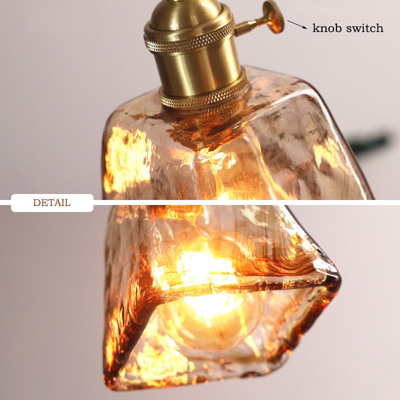 Zina Geometrische Vintage Hanglamp Glas. Messing. Woonkamer