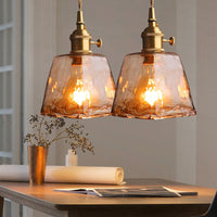 Zina Geometrische Vintage Hanglamp Glas. Messing. Woonkamer