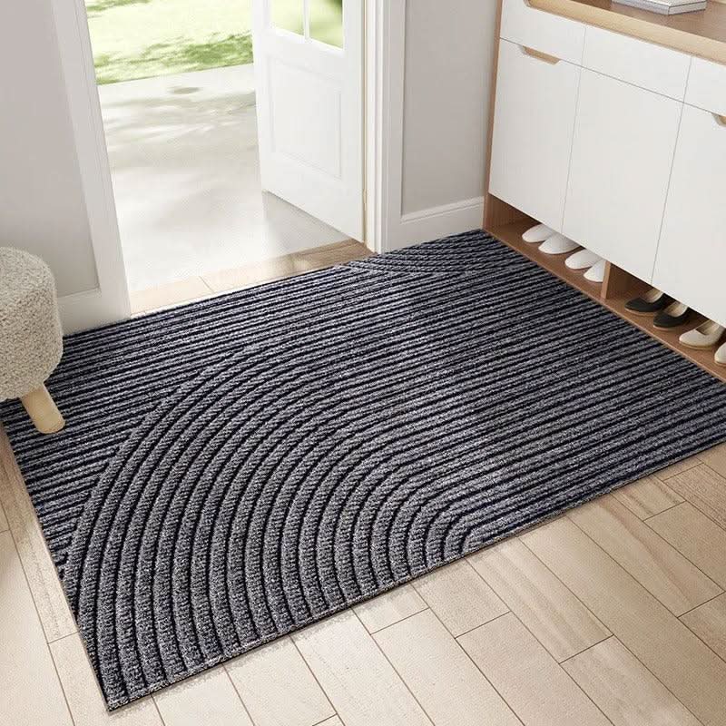 Moderne Antislip Deurmat met Geometrisch Golfpatroon voor de Ingang