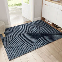 Moderne Antislip Deurmat met Geometrisch Golfpatroon voor de Ingang