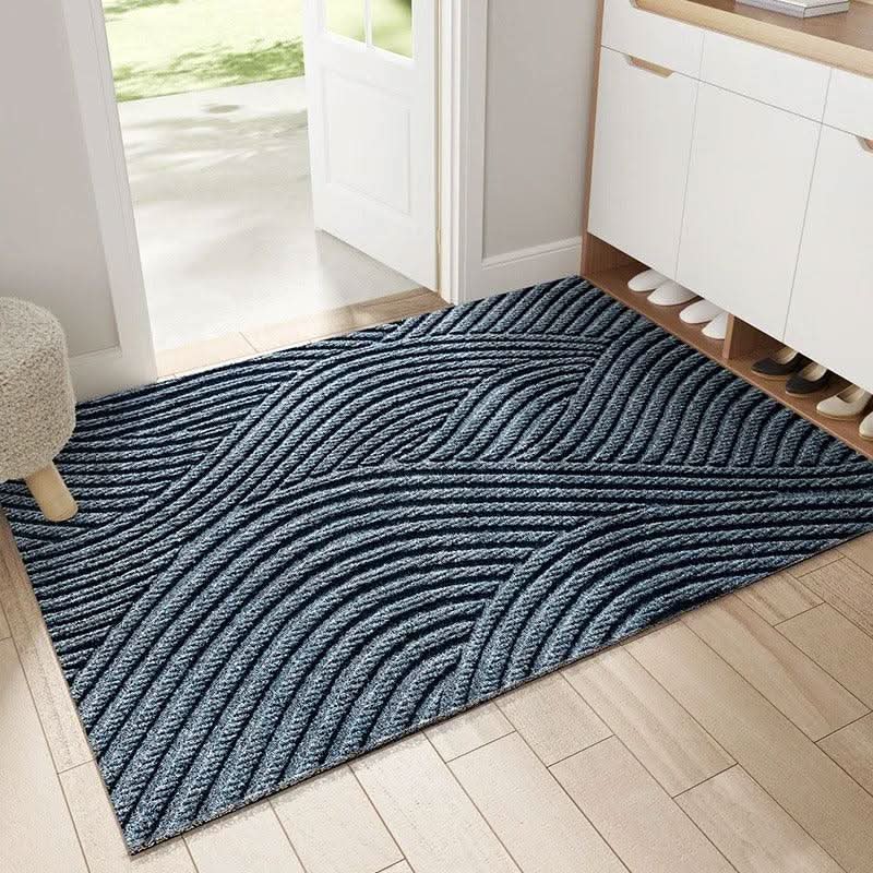 Moderne Antislip Deurmat met Geometrisch Golfpatroon voor de Ingang