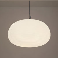 Noordse Moderne Geribbelde Opal Witte Globe Glas Hanglamp