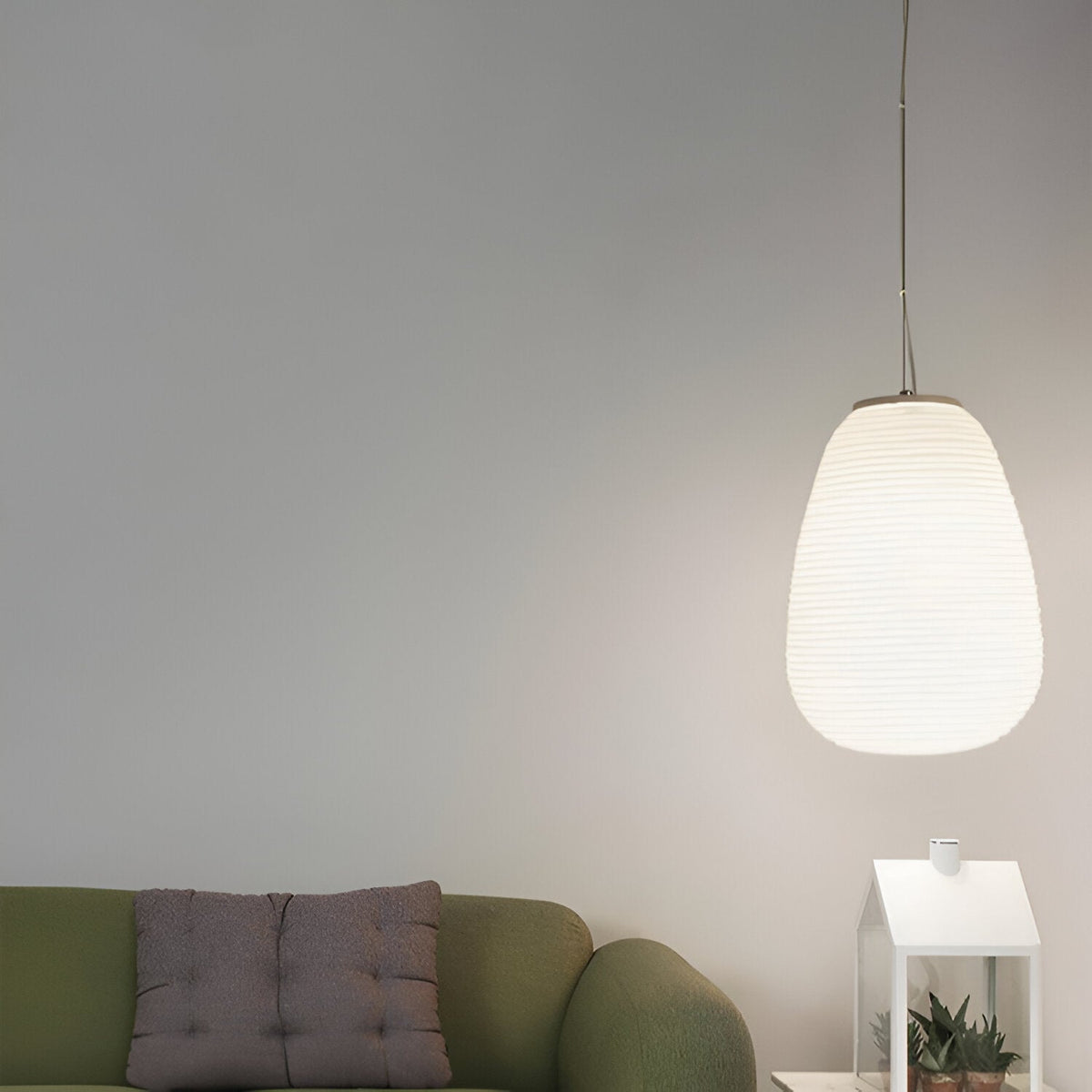 Noordse Moderne Geribbelde Opal Witte Globe Glas Hanglamp
