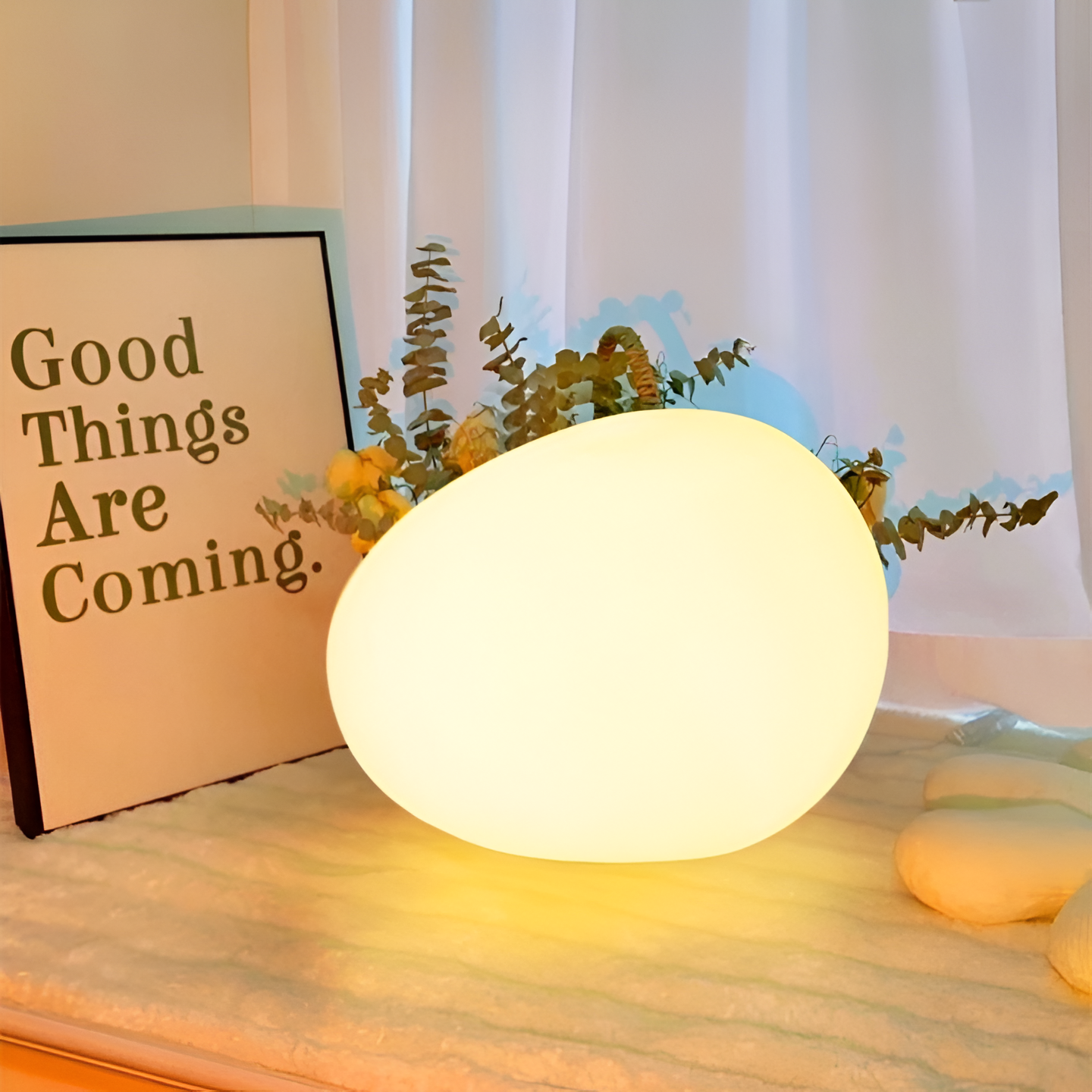 Noordse Steen-Vormige LED Tafellamp 1-Licht