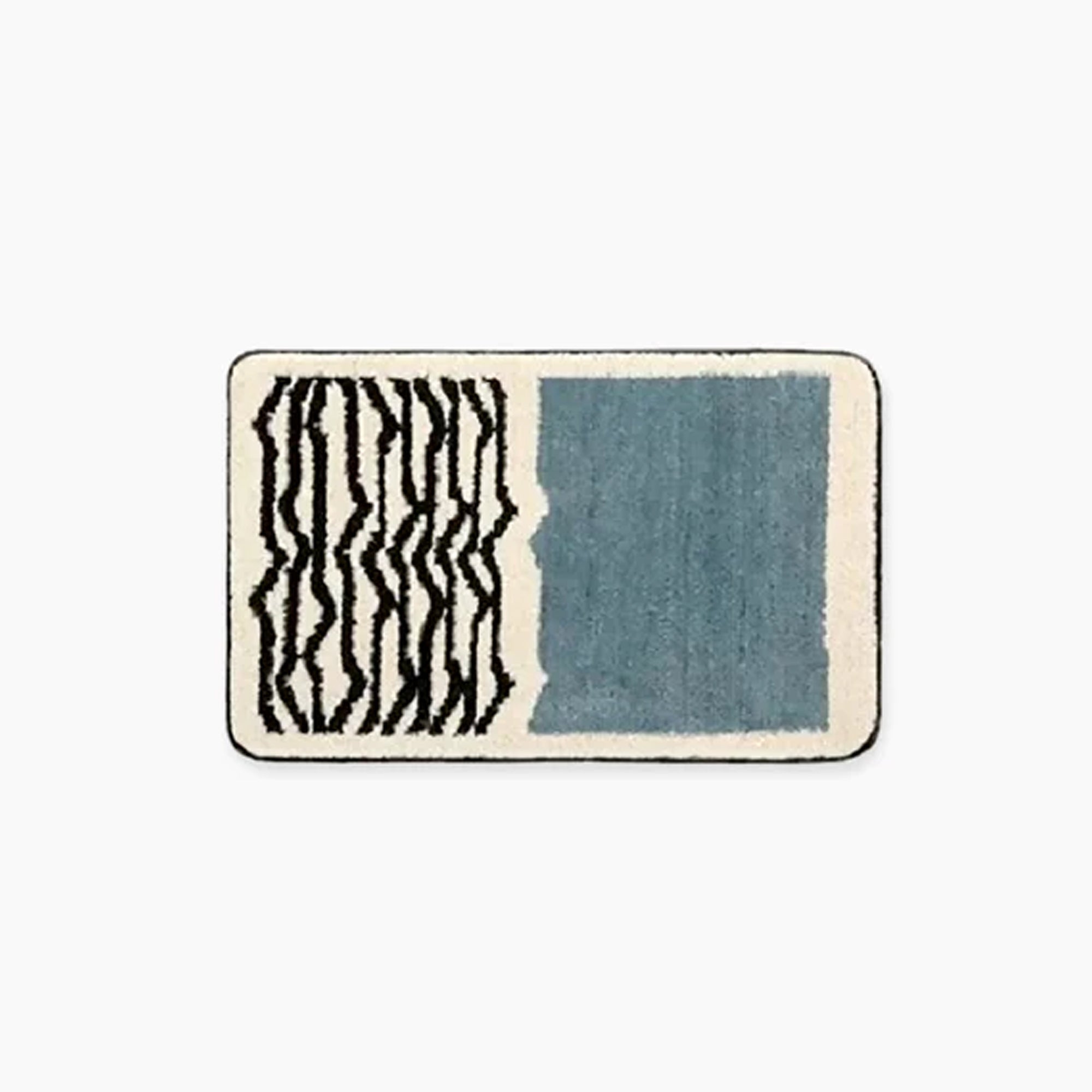 NordicFlow – Luxe Handgemaakte Badmat met Abstract Design voor Stijlvolle Badkamers
