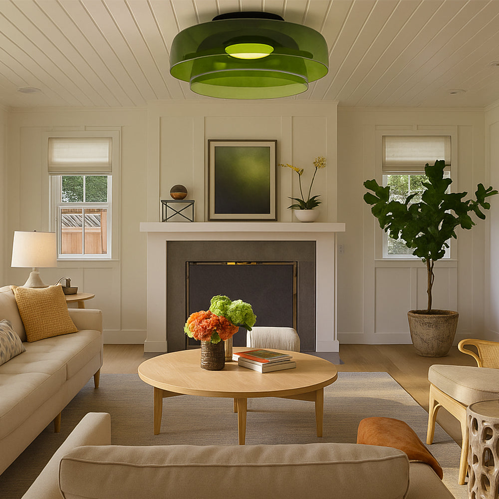 Nordic Bauhaus Glazen Laag Hanglamp
