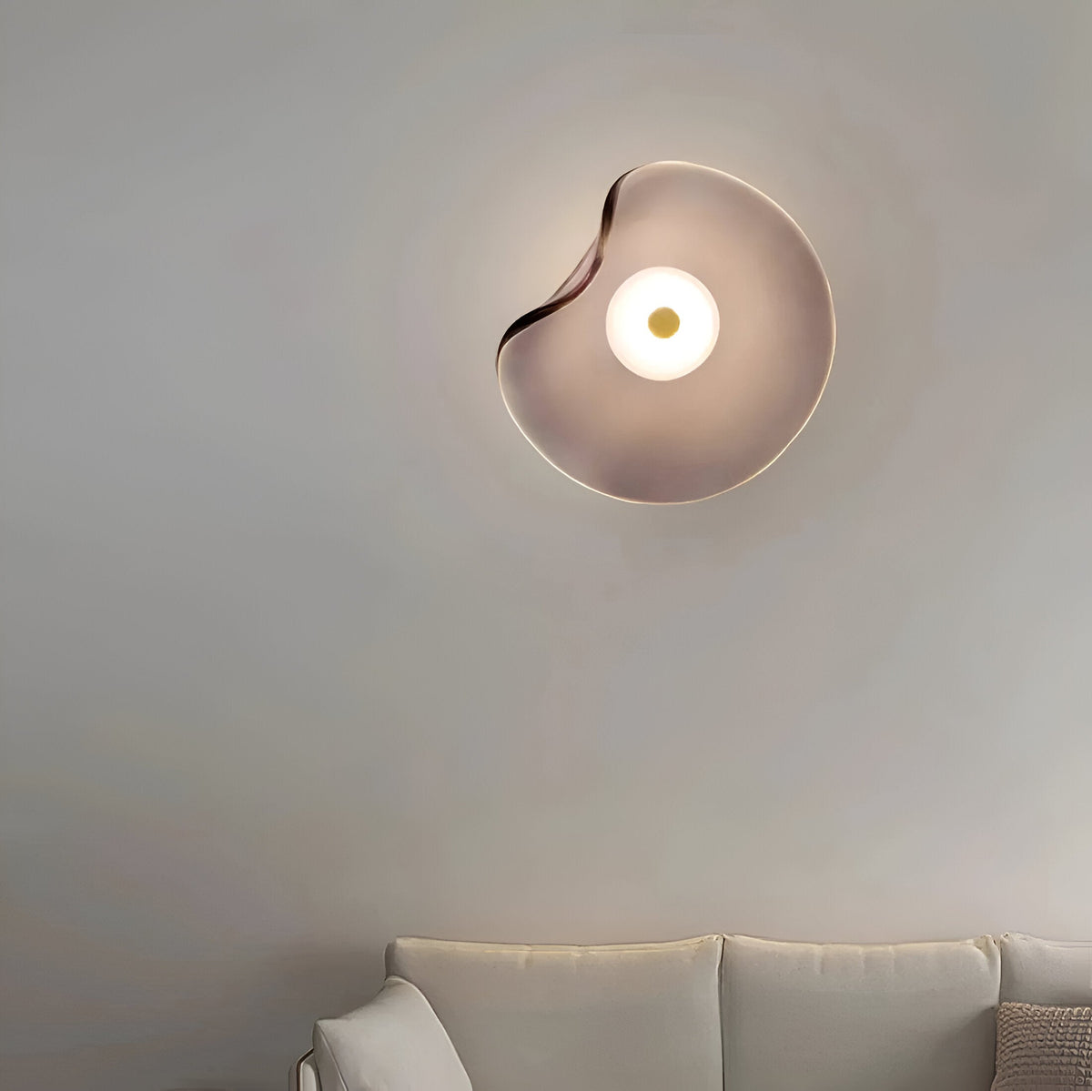 Nordic Gebogen Glas Japandi Stijl Glas LED Wandlamp