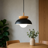 Noordse Houten Koepel Hanglamp