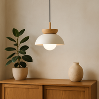 Noordse Houten Koepel Hanglamp