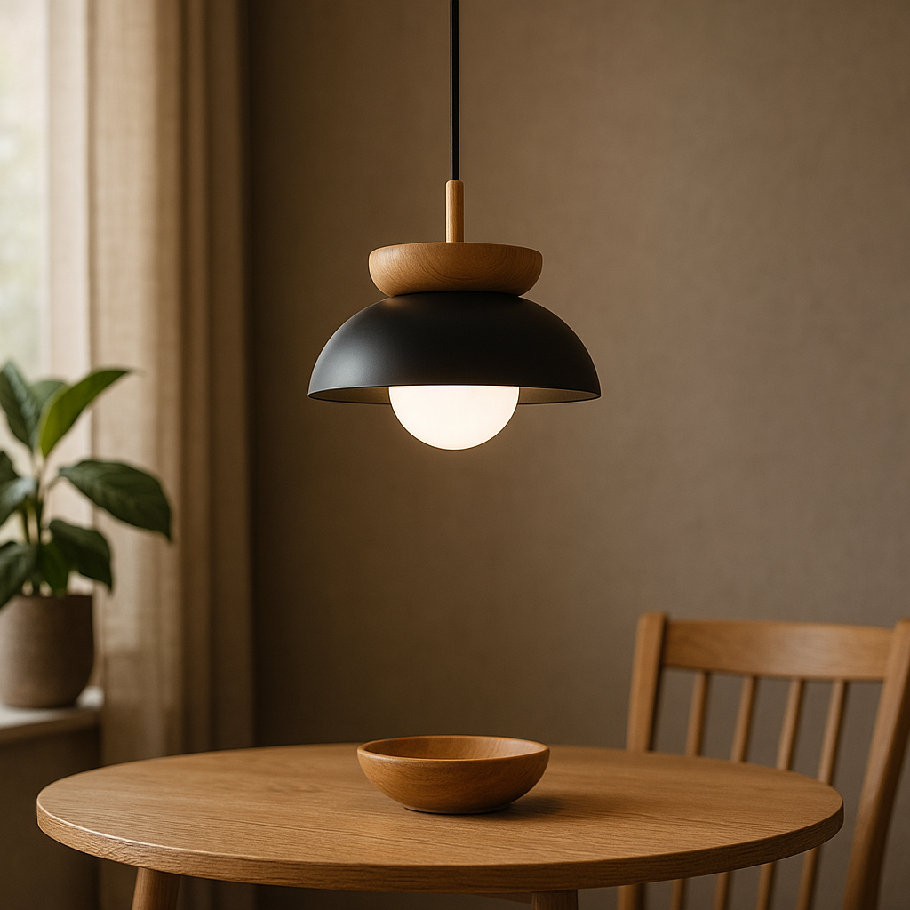 Noordse Houten Koepel Hanglamp