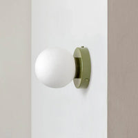 Noordse Glazen Globe Wandlamp LED 1-Licht