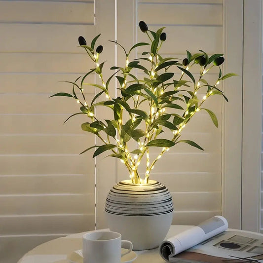 Verlichte Olijfboomtak & Kersenbloesem Decor
