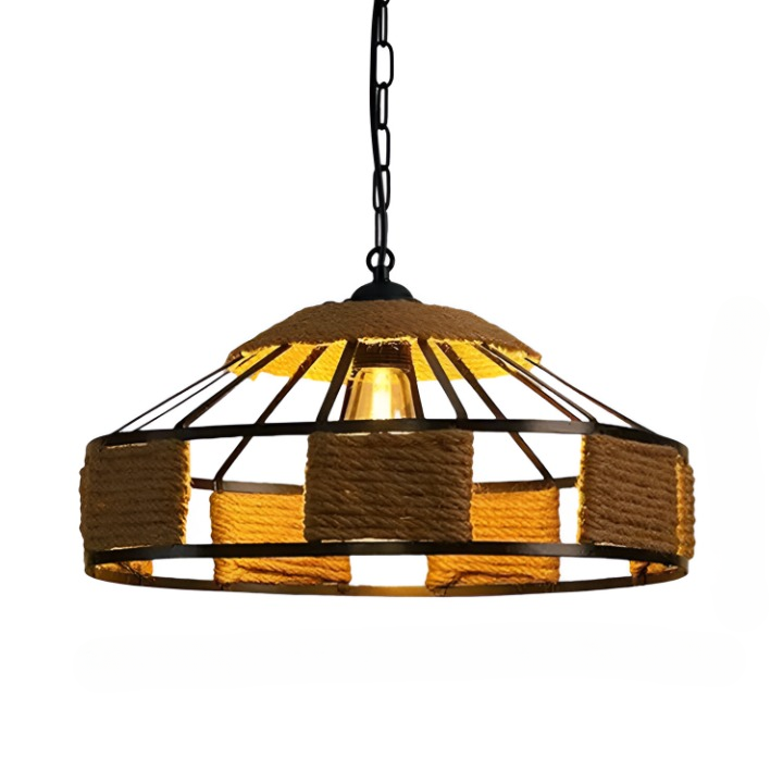 Classic Hennep Touw Rustieke IJzeren Hanglamp