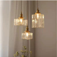 Jewel Messing Vintage Glas Hanglamp