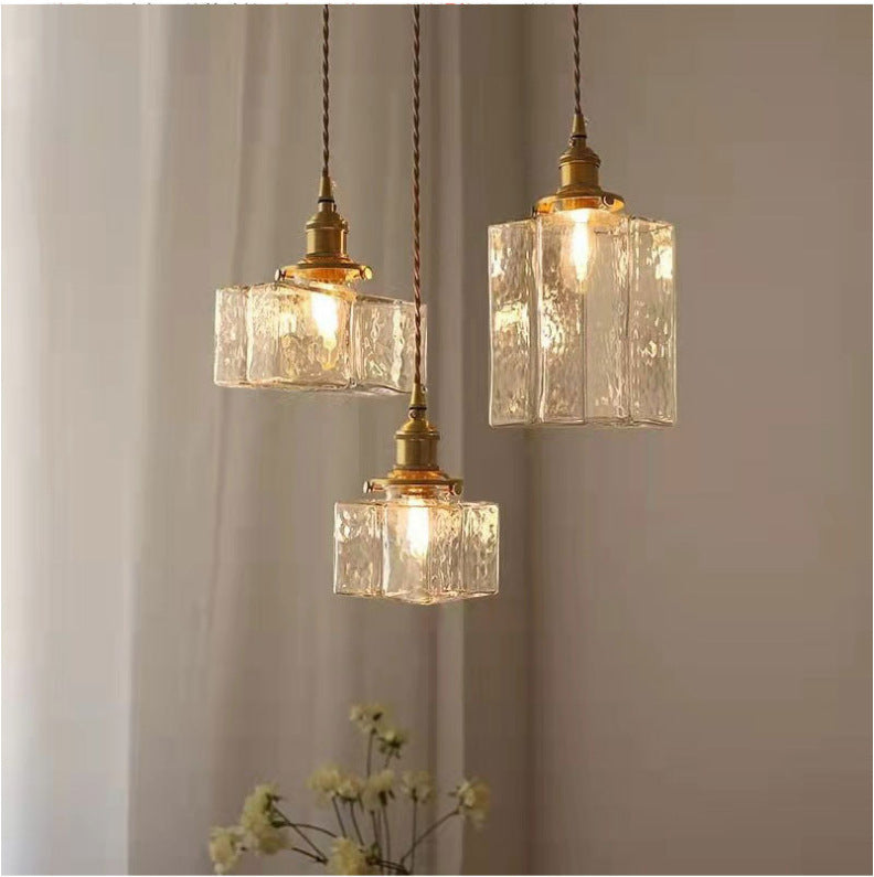 Jewel Messing Vintage Glas Hanglamp