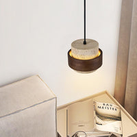 Geel Travertijn Japandi Minimalistische Hanglamp