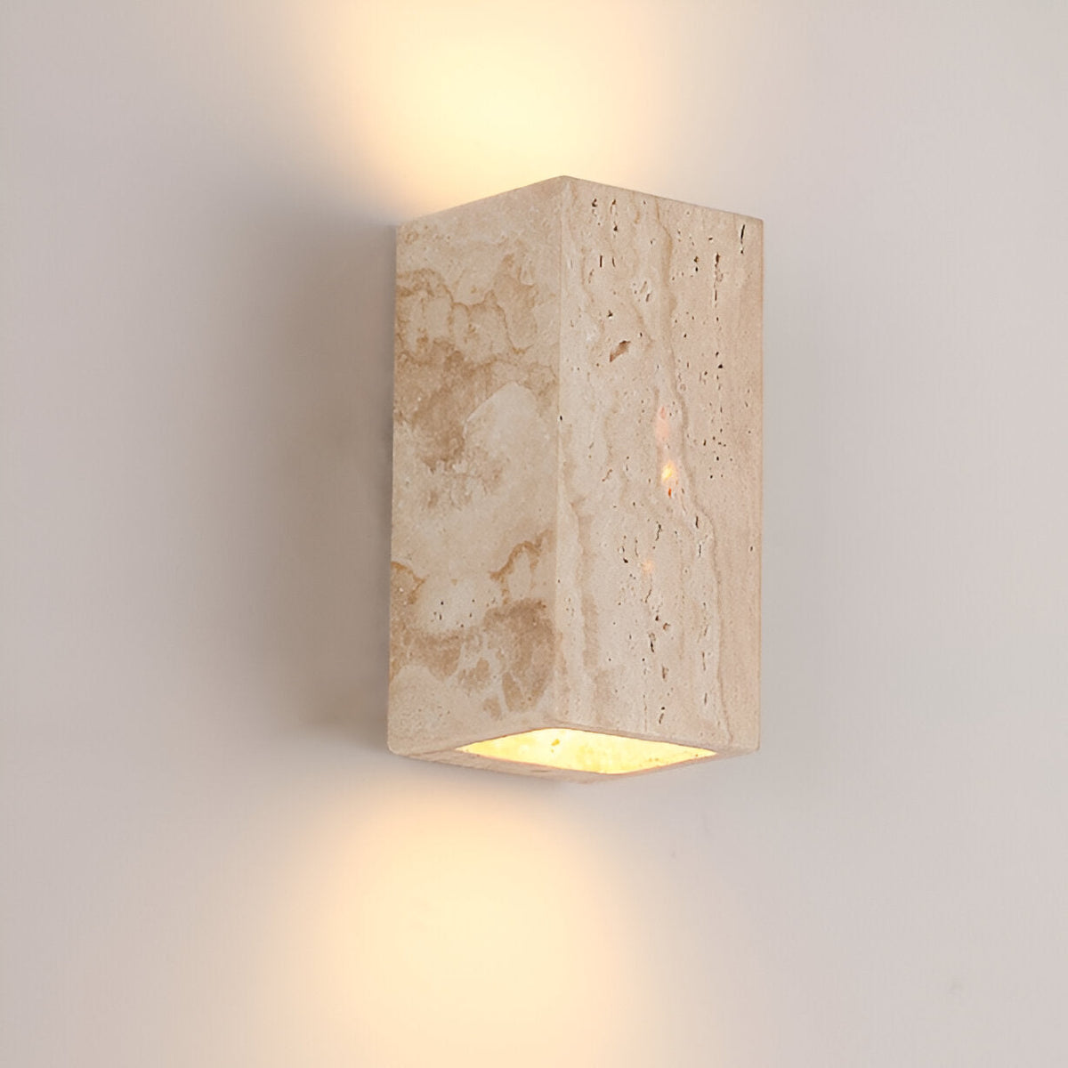 Travertijn Steen Minimalistische Buiten LED Wandlamp