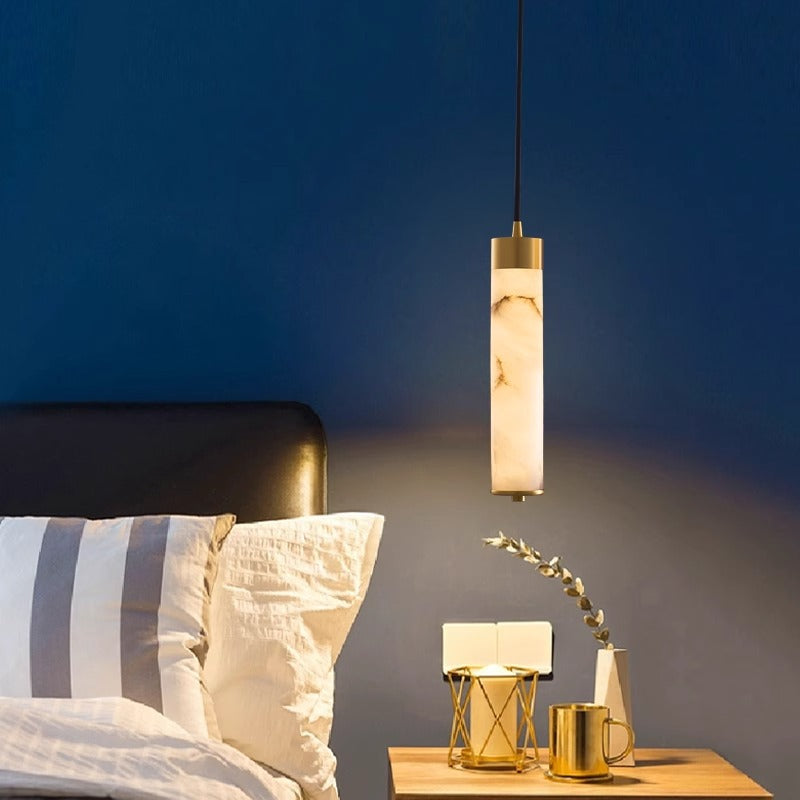 Ethereal Stone Glow Sculpturale Stijl Alabaster Hanglamp