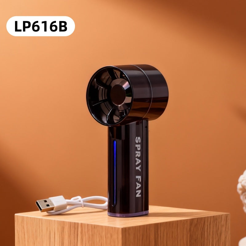 Dames draagbare sprayventilator met USB-aansluiting en ergonomische handgreep