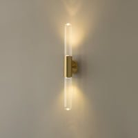 Noordse Watergolven Glas Messing Wandlamp LED 1-Licht