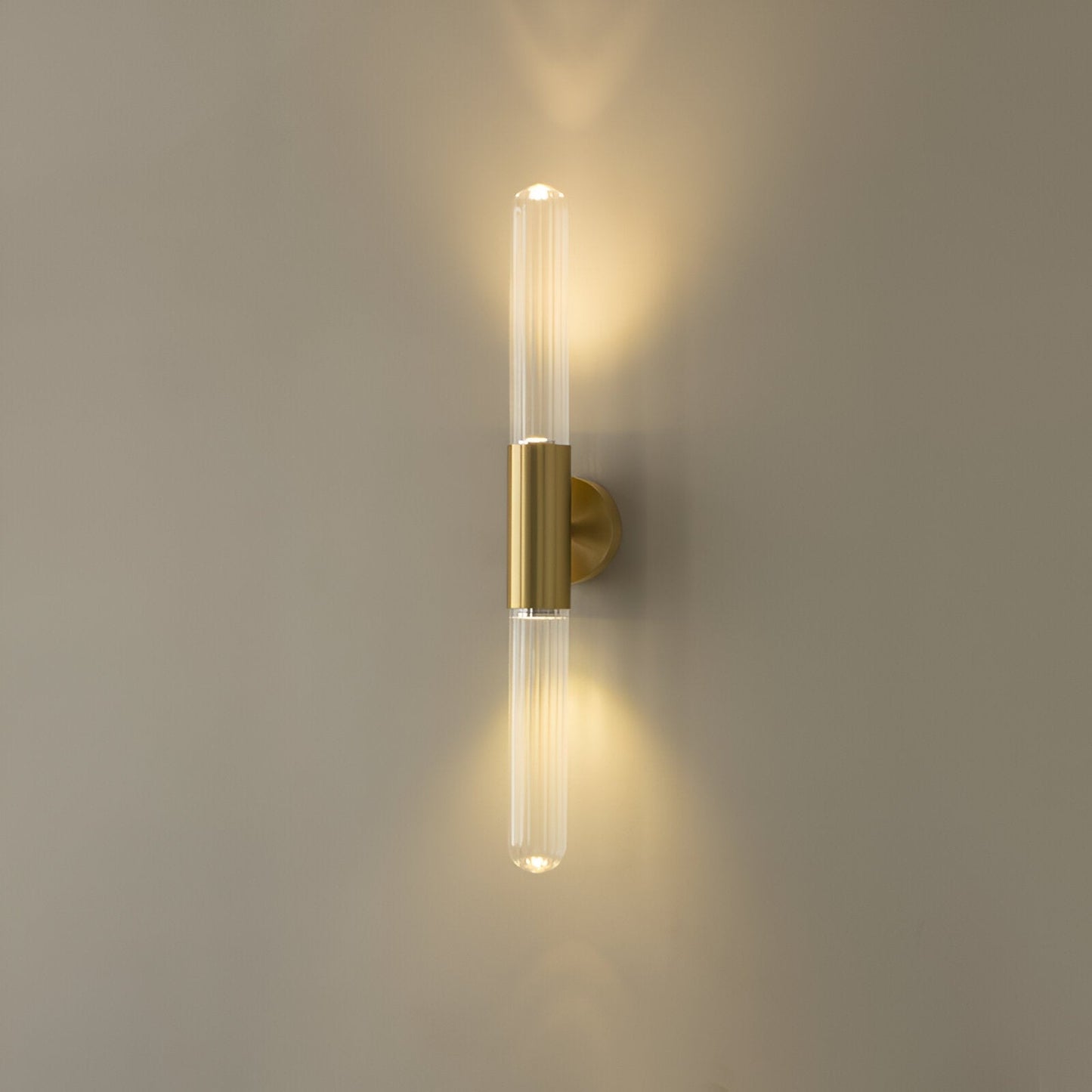 Noordse Watergolven Glas Messing Wandlamp LED 1-Licht