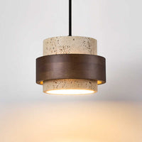 Geel Travertijn Japandi Minimalistische Hanglamp