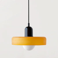Bauhaus Hanglamp in Gekleurd Glas met Verstelbare Ophang