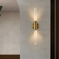 Noordse Watergolven Glas Messing Wandlamp LED 1-Licht