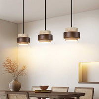 Geel Travertijn Japandi Minimalistische Hanglamp