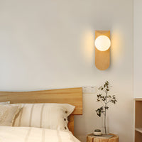 Carlyle Nordic Minimalistische IJzeren Houten Accent LED Wandlamp