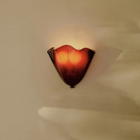 Retro Geelglasrok Schelp Wandlamp LED 1-lamp