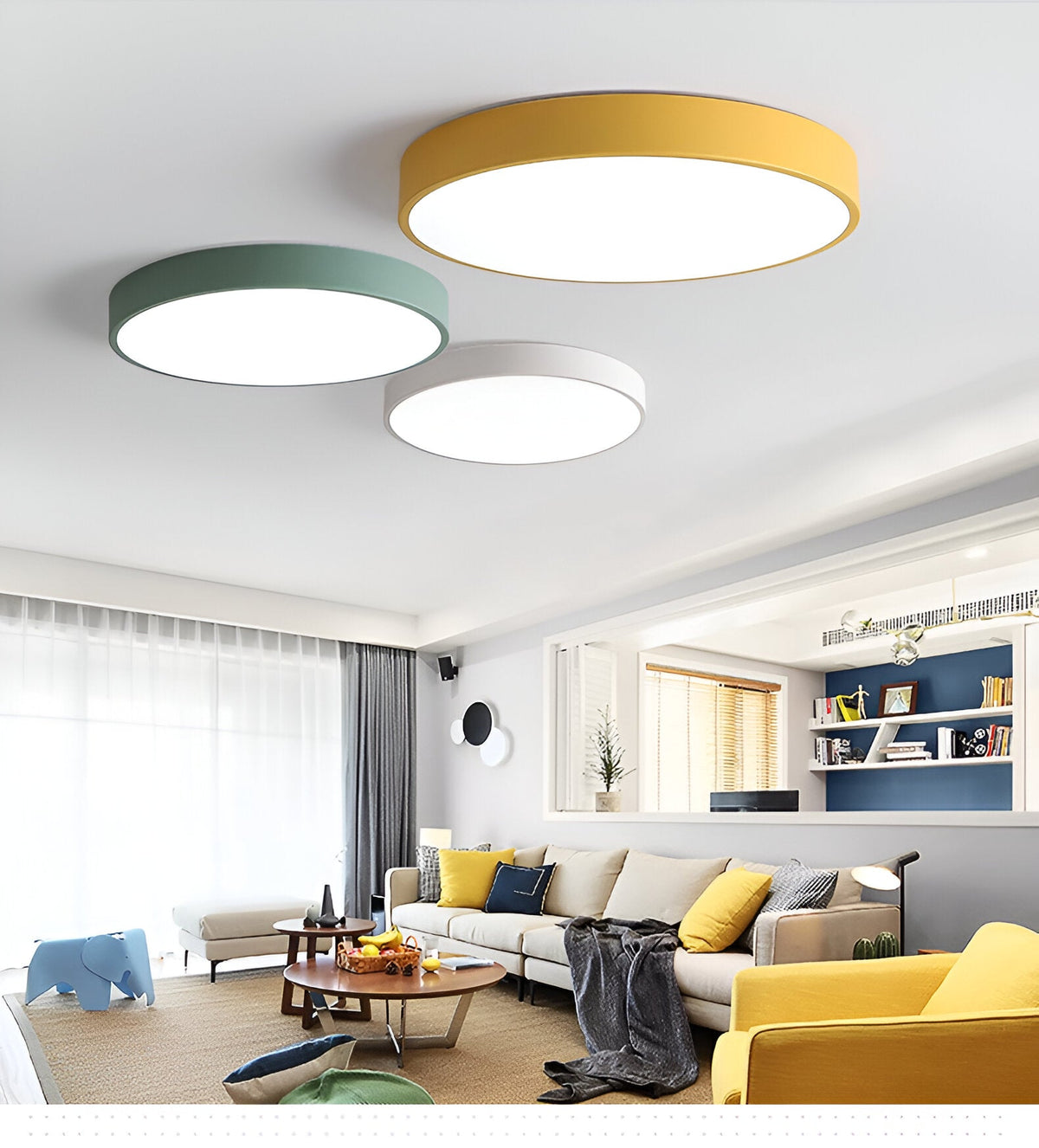 Nordic Macaron Ronde LED Plafondlamp