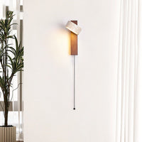 Travertine Houten Nachtkastje Wandlamp