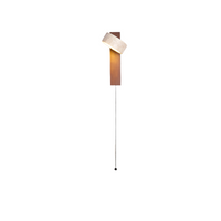 Travertine Houten Nachtkastje Wandlamp