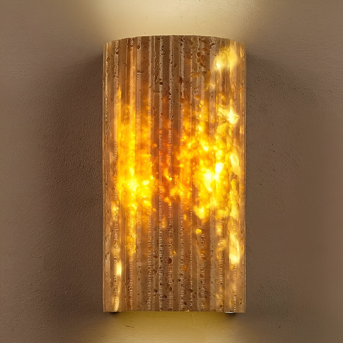 Solaro Travertine Tuin Buitenwandlamp