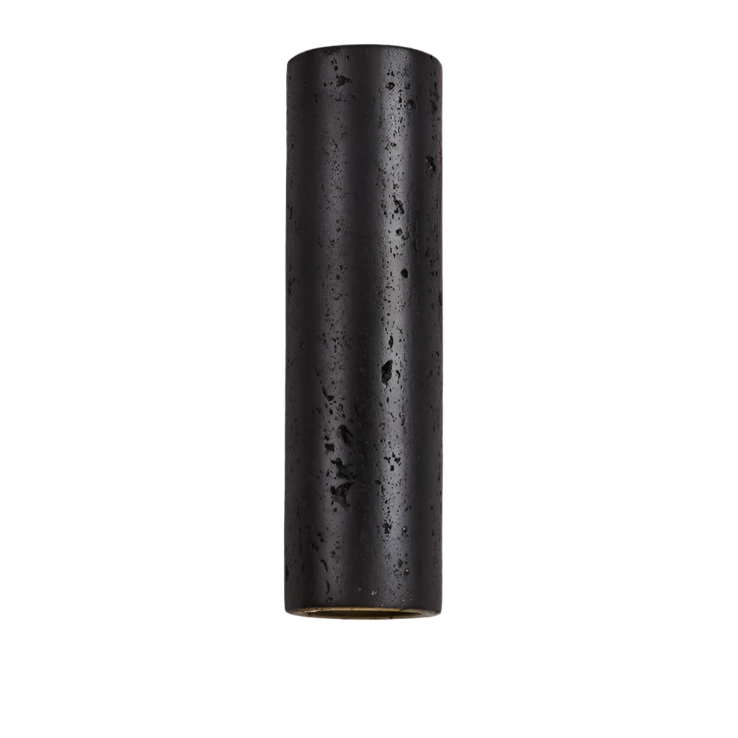 Minimalistische Zwarte Travertine Tube Wandlamp