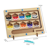 SkillCraft Montessori Magnetlabyrinth | Magnetic maze for learning colors, numbers and motor skills