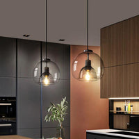 Minimalistische Rookglas Koepel Hanglamp 1-lamp