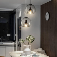 Minimalistische Rookglas Koepel Hanglamp 1-lamp