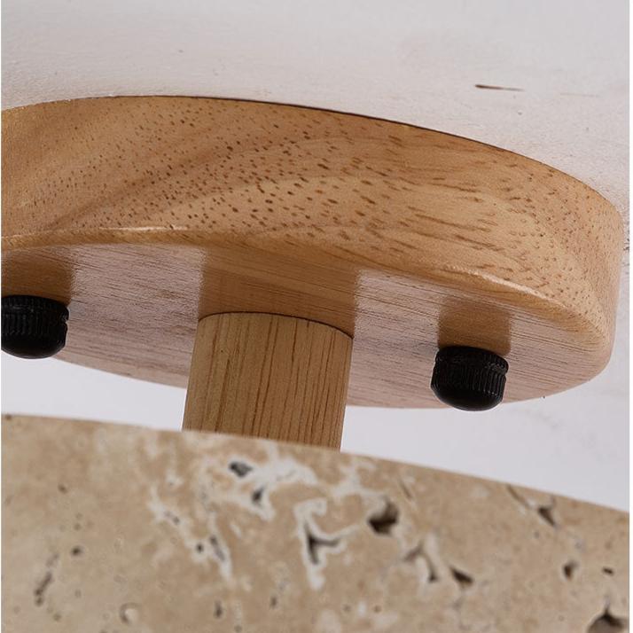 Moderne Minimalistische Travertin Ronde LED Plafondlamp 1-Licht
