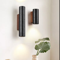 Minimalistische Zwarte Travertine Tube Wandlamp