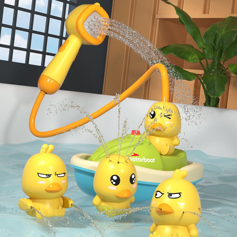 HydroDuck Piratenschip & Fontein | Educatief waterspeelgoed met kraandouche en interactieve functies