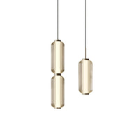 Elma Lineaire Gestreepte Glas LED Hanglamp
