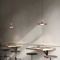 Noordse Stijl Walnoot-Finish IJzeren Hanglamp