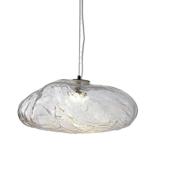 Minimalistische Glazen Hanglamp van Glasvezelwolken