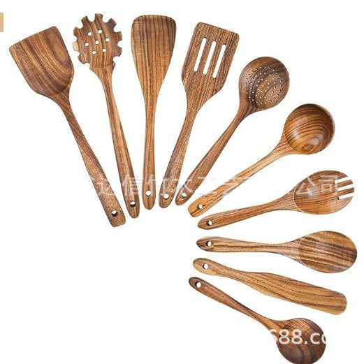 Keuken set gemaakt van natuurlijk teak